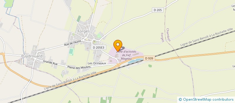 localisation de l'entreprise TERRASSEMENT DE L'OUEST  FORGES