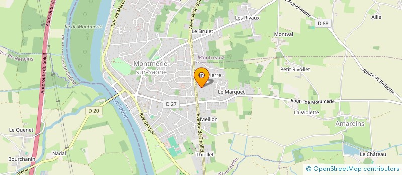 localisation de l'entreprise TERRASSEMENT DE VAL DE SAONE à MONTMERLE-SUR-SAONE