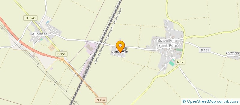 localisation de l'entreprise TERRASSEMENT DELARUE à BOISVILLE-LA-SAINT-PERE