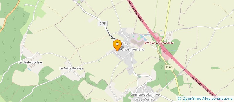 localisation de l'entreprise TERRASSEMENT ET ASSAINISSEMENT DE LA VALLEE D'EURE à CHAMPENARD