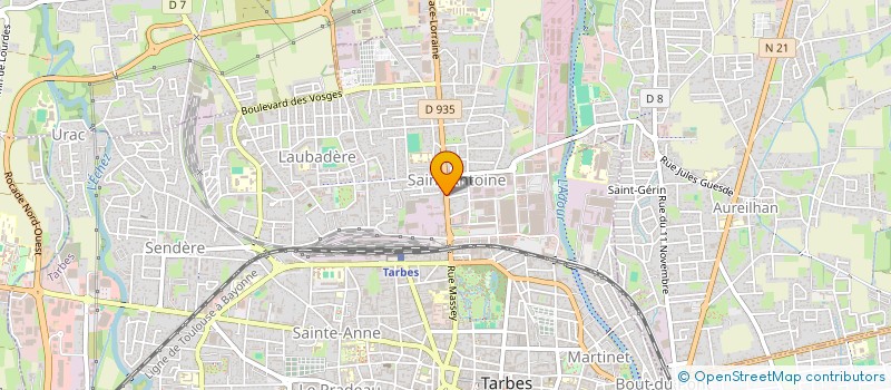 localisation de l'entreprise TERRASSEMENT LASTISNERES ET FOUCHER à TARBES