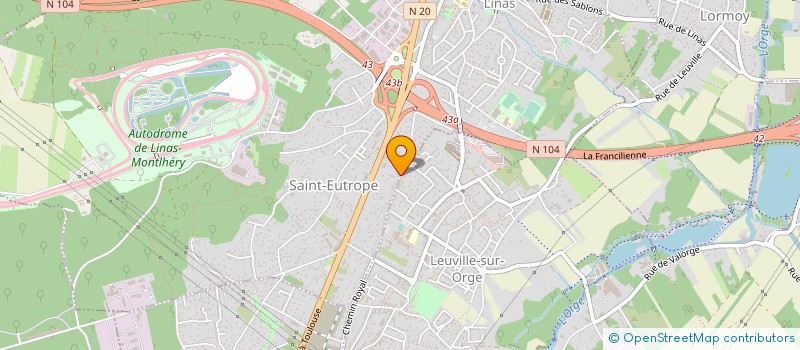 localisation de l'entreprise TERRASSEMENT TRAVAUX PUBLICS 91 à LINAS