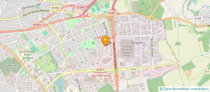 localisation de l'entreprise TERRASSEMENT TRAVAUX PUBLICS MOSELLANS  METZ