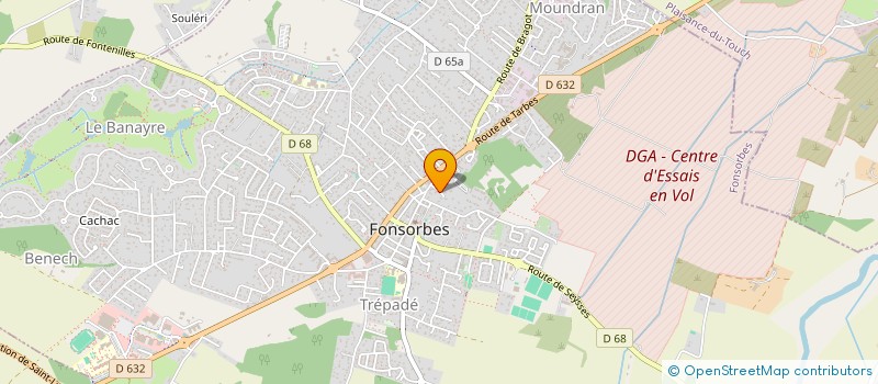 localisation de l'entreprise TERRASSEMENTS D'YF à FONSORBES