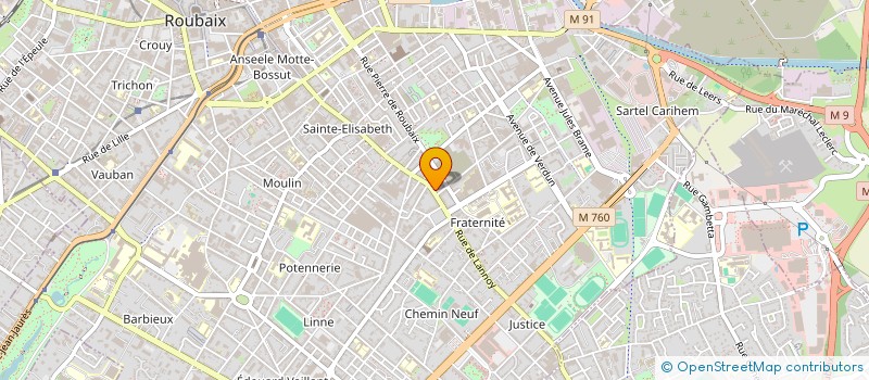 localisation de l'entreprise TERRASSEMENTS ET VOIERIES METROPOLE à ROUBAIX