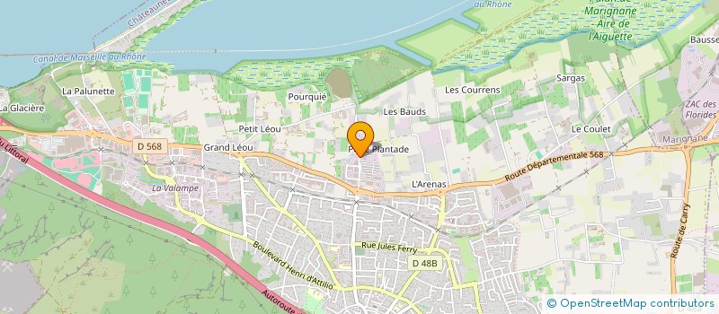 localisation de l'entreprise TERRASSEMENTS J.C.P - T.P. MON JARDIN  CHATEAUNEUF-LES-MARTIGUES