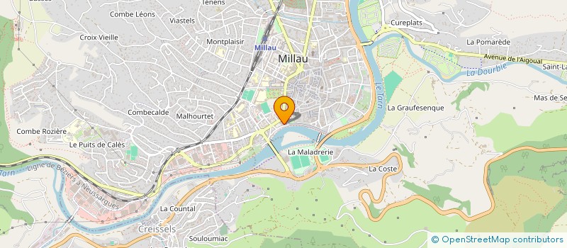 localisation de l'entreprise TERRASSES DES BAUMES  MILLAU