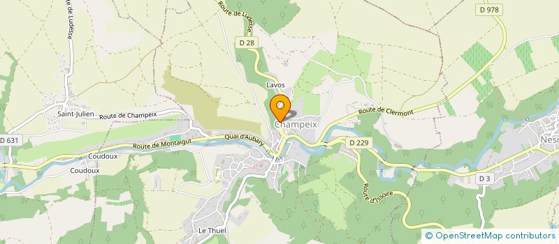 localisation de l'entreprise TERRASSES ET BALCONS DES DOMES  CHAMPEIX