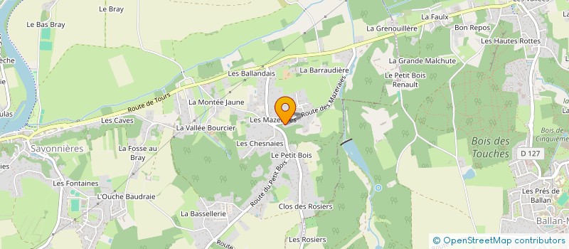 localisation de l'entreprise TERRASSIN BERNARD  SAVONNIERES