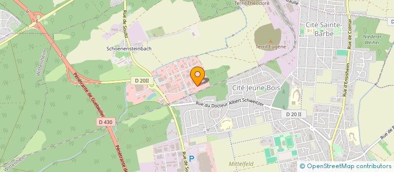 localisation de l'entreprise TERRATEK TP  WITTENHEIM