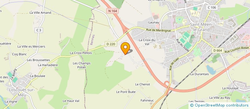 localisation de l'entreprise TERRE API CULTURE MEVENNAISE  SAINT-MEEN-LE-GRAND