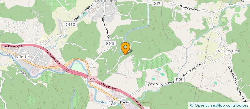 localisation de l'entreprise TERRE - ART  LE THOLONET