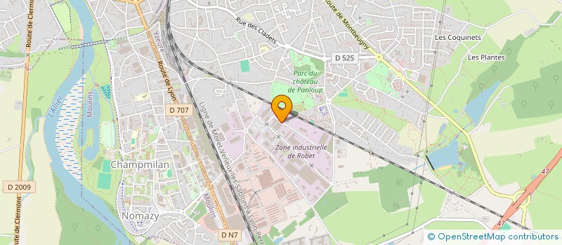 localisation de l'entreprise TERRE D'ALLIER  YZEURE