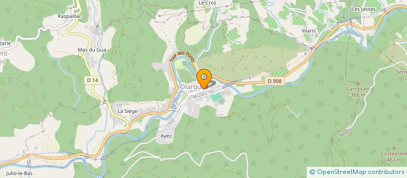 localisation de l'entreprise TERRE D'AROMES, PRODUCTEURS DU HAUT-LANGUEDOC  OLARGUES