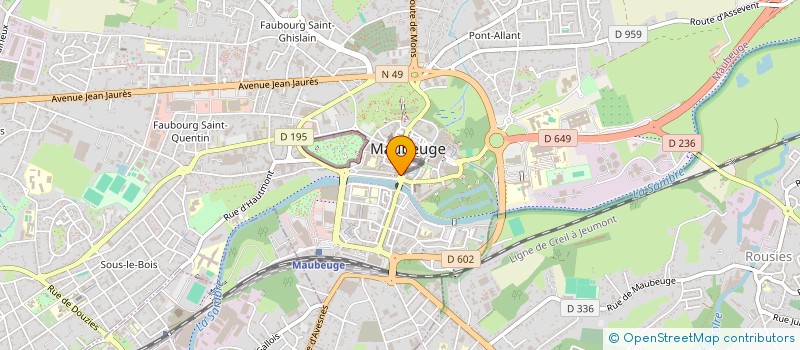 localisation de l'entreprise TERRE D'ENTREPRENEURS SAMBRE AVESNOIS  MAUBEUGE