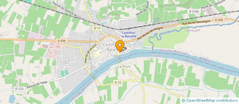 localisation de l'entreprise TERRE D'ENTREPRISES DE CASTILLON PUJOLS à CASTILLON-LA-BATAILLE