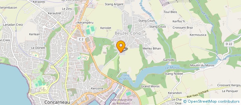 localisation de l'entreprise TERRE D'ETOILES  CONCARNEAU