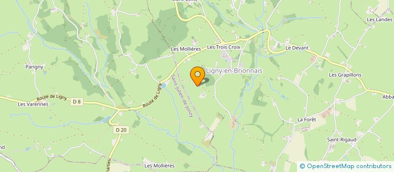 localisation de l'entreprise TERRE DES LOUPS  LIGNY-EN-BRIONNAIS