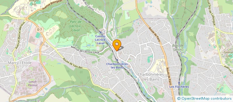 localisation de l'entreprise TERRE ET COULEURS - ATELIER DE CERAMIQUE ET MODELAGE  CHARBONNIERES-LES-BAINS