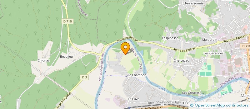 localisation de l'entreprise TERRE ET LUMIERE  MARSAC-SUR-L'ISLE