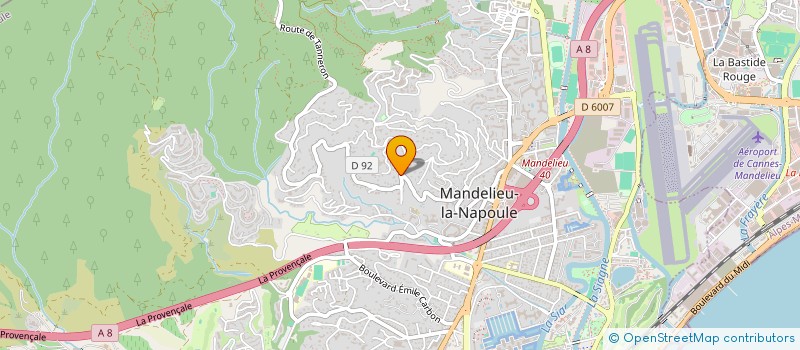 localisation de l'entreprise TERRE ET MER à MANDELIEU-LA-NAPOULE