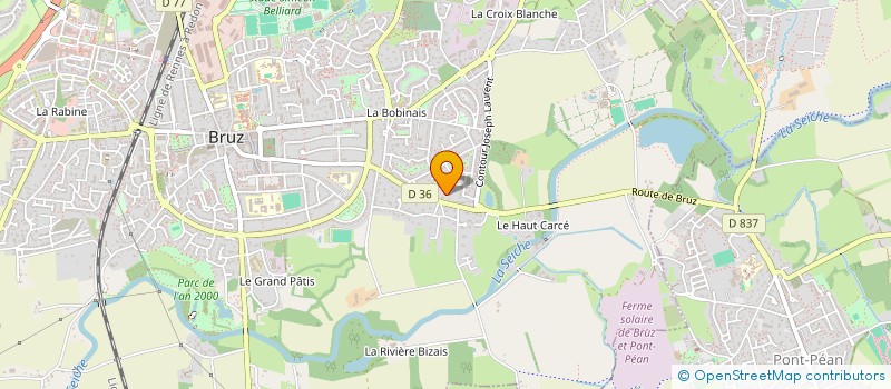 localisation de l'entreprise TERRE ET NATURE  BRUZ