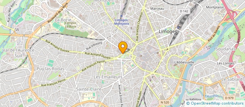 localisation de l'entreprise TERRE ET PATRIMOINE à LIMOGES
