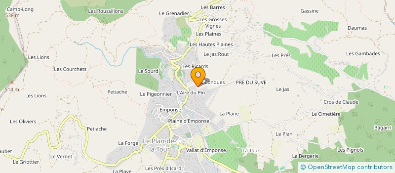 localisation de l'entreprise TERRE & FORET ENVIRONNEMENT  LE PLAN-DE-LA-TOUR