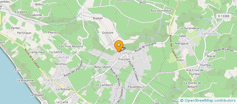 localisation de l'entreprise TERRE NATURE ET TRADITIONS  BAYON SUR GIRONDE