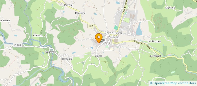 localisation de l'entreprise TERRE & PROJETS  VERNOUX-EN-VIVARAIS