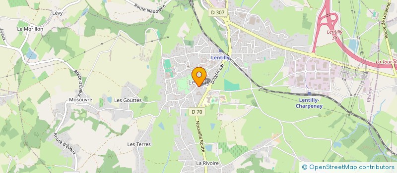 localisation de l'entreprise TERRE & PROPRIETE  LENTILLY