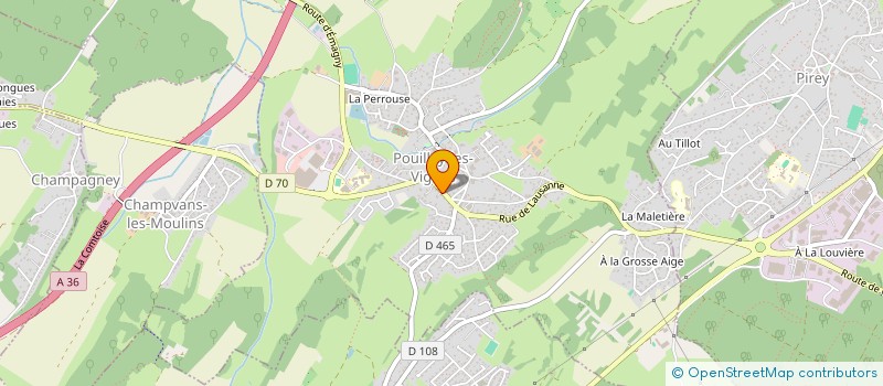 localisation de l'entreprise TERRE ROUGE  POUILLEY-LES-VIGNES