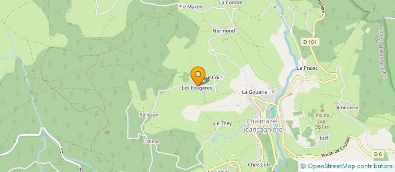 localisation de l'entreprise TERREACOM  CHALMAZEL-JEANSAGNIERE