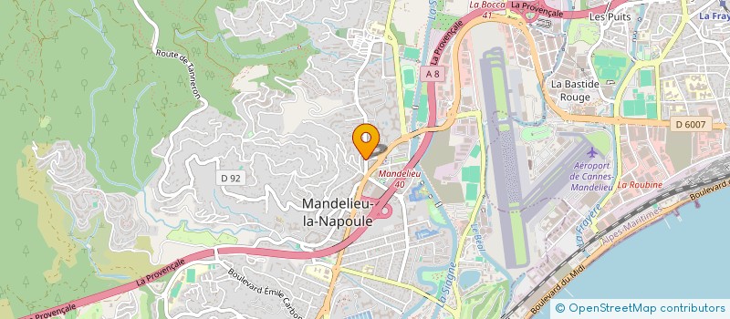 localisation de l'entreprise TERREAZUR FORMATION à MANDELIEU-LA-NAPOULE