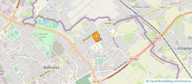 localisation de l'entreprise TERREBAT  WATTRELOS