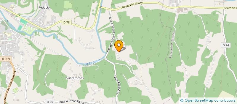 localisation de l'entreprise TERREFON T.P.  BRANTOME EN PERIGORD