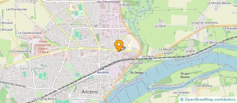 localisation de l'entreprise TERRENA INNOVATION à ANCENIS-SAINT-GEREON