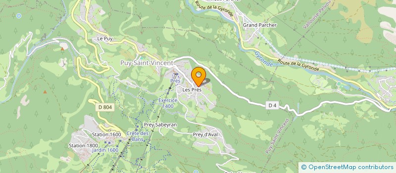 localisation de l'entreprise TERRES D'EN HAUT  VALLOUISE-PELVOUX