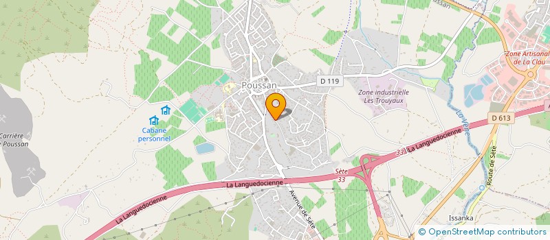 localisation de l'entreprise TERRES DE THAU, NOURRICIERES ET SOLIDAIRES  POUSSAN