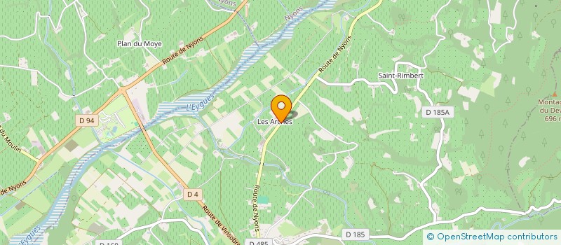 localisation de l'entreprise TERRES ET VIGNOBLES à MIRABEL-AUX-BARONNIES