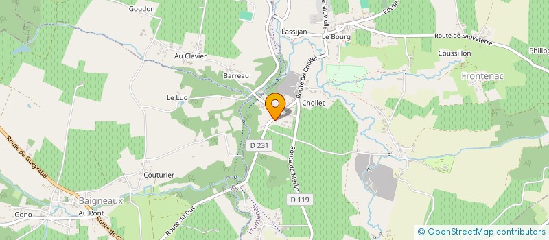 localisation de l'entreprise TERRES GIRONDINES  FRONTENAC