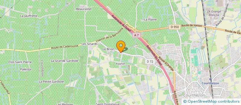 localisation de l'entreprise TERRES ROUGES  COURTHEZON