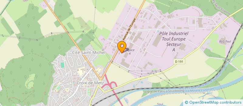 localisation de l'entreprise TERRES TOULOISES TECHNOLOGIES à TOUL