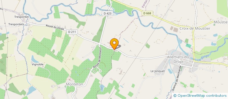 localisation de l'entreprise TERRIER  MONTETON