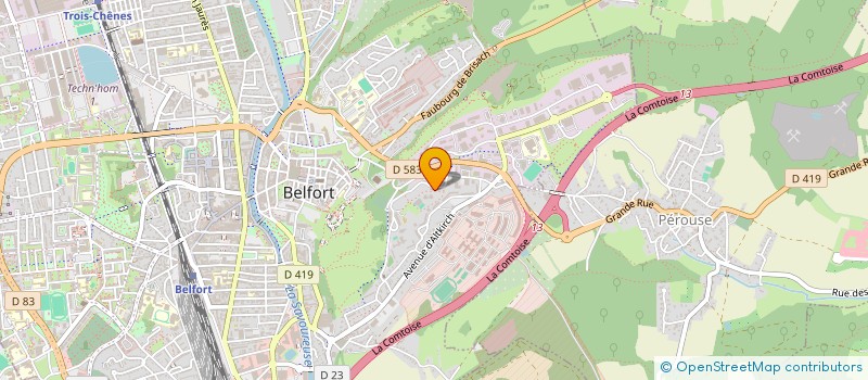 localisation de l'entreprise TERRITOIRE HABITAT - OPH DU TERRITOIRE DE BELFORT  BELFORT