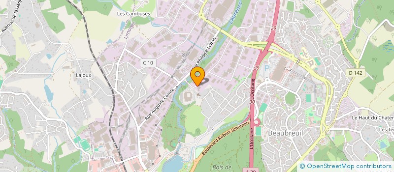 localisation de l'entreprise TERRITOIRES GRAPHIQUES IMMOBILIER (TGI) à LIMOGES