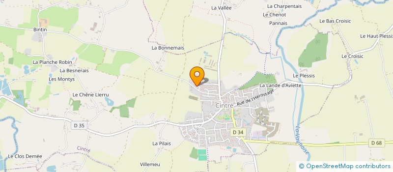 localisation de l'entreprise TERRITOIRES  VILLES  ET DEVELOPPEMENT DURABLES  CINTRE