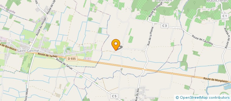 localisation de l'entreprise TERROIR  MAUMUSSON-LAGUIAN