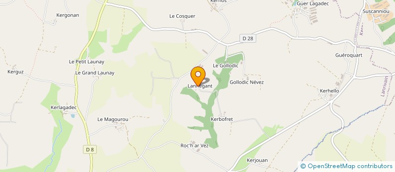 localisation de l'entreprise TERROIR ENERGIE  LANRIVAIN