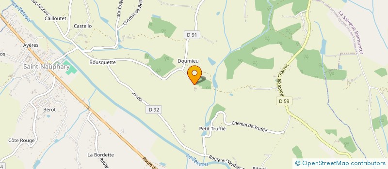 localisation de l'entreprise TERROIRS ET COMMUNAUTES  SAINT-NAUPHARY